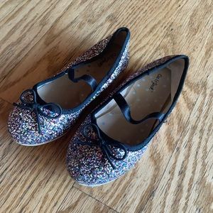 Cat and Jack glitter ballet slippers kids size 10